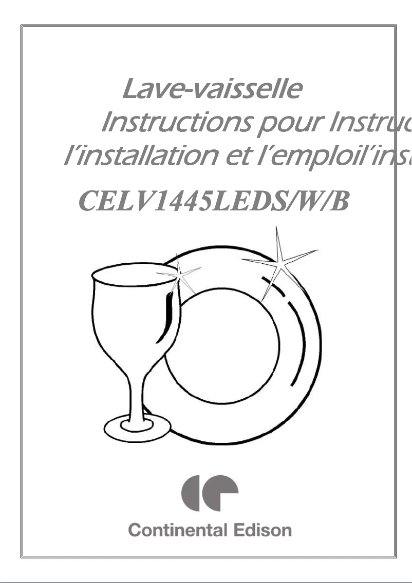 Page n°1 - Manuel utilisateur Continental Edison CELV1445LEDW