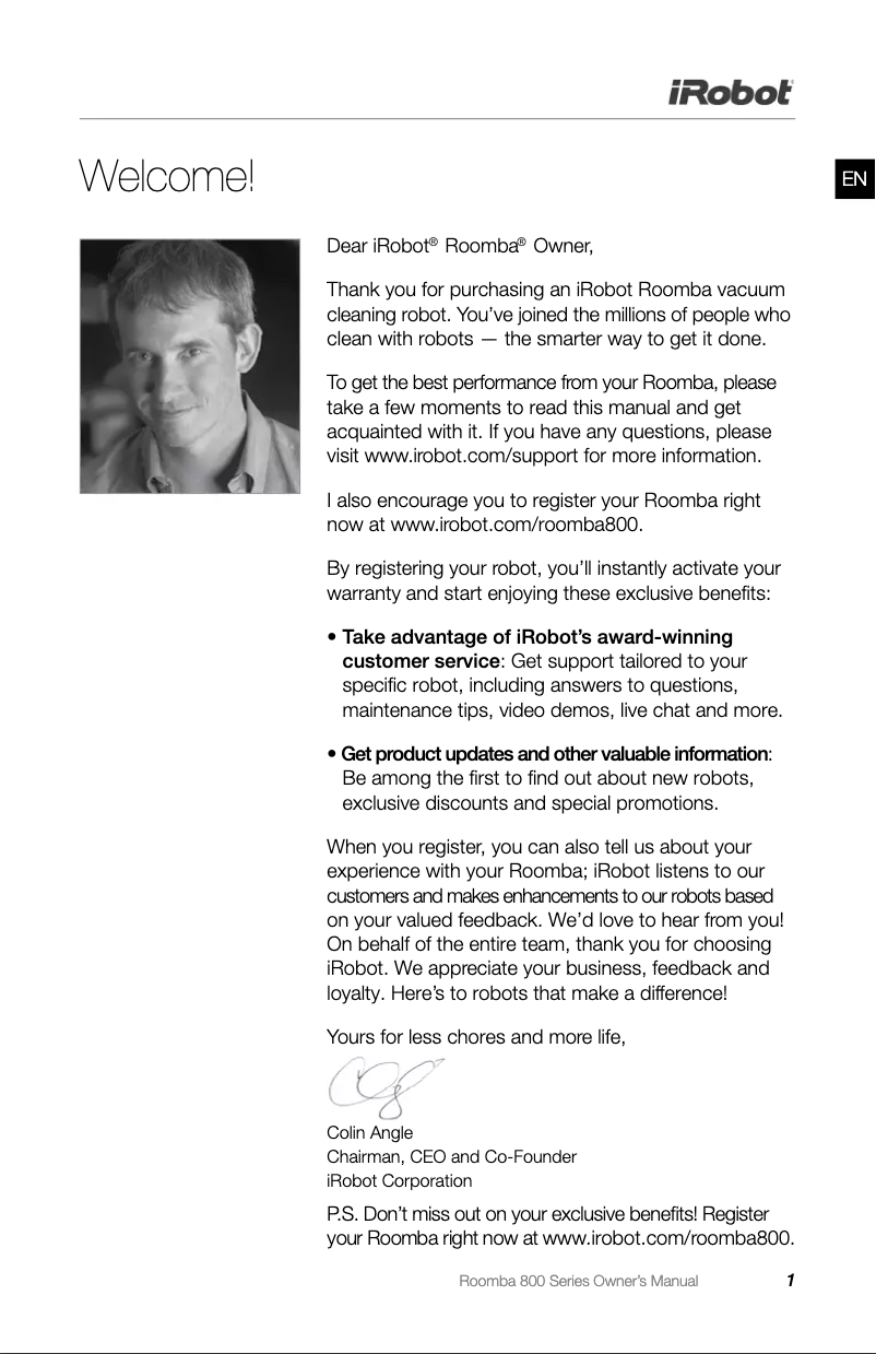 Página 1 del manual Manual de usuario iRobot R870020