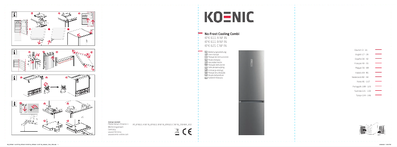 Page 1 of the manual User Manual Koenic KFK 611 A NF IN
