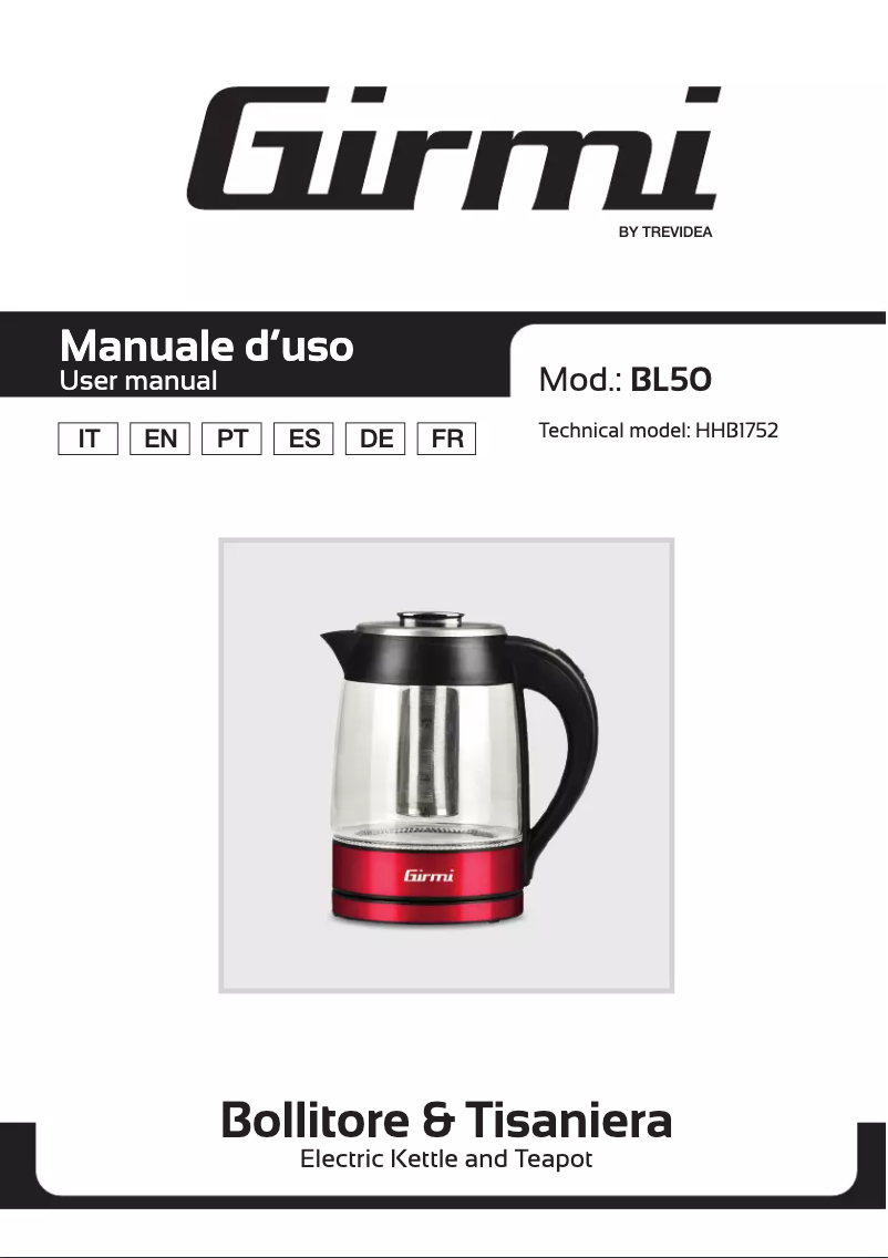 Page n°1 - Manuel utilisateur Girmi BL50