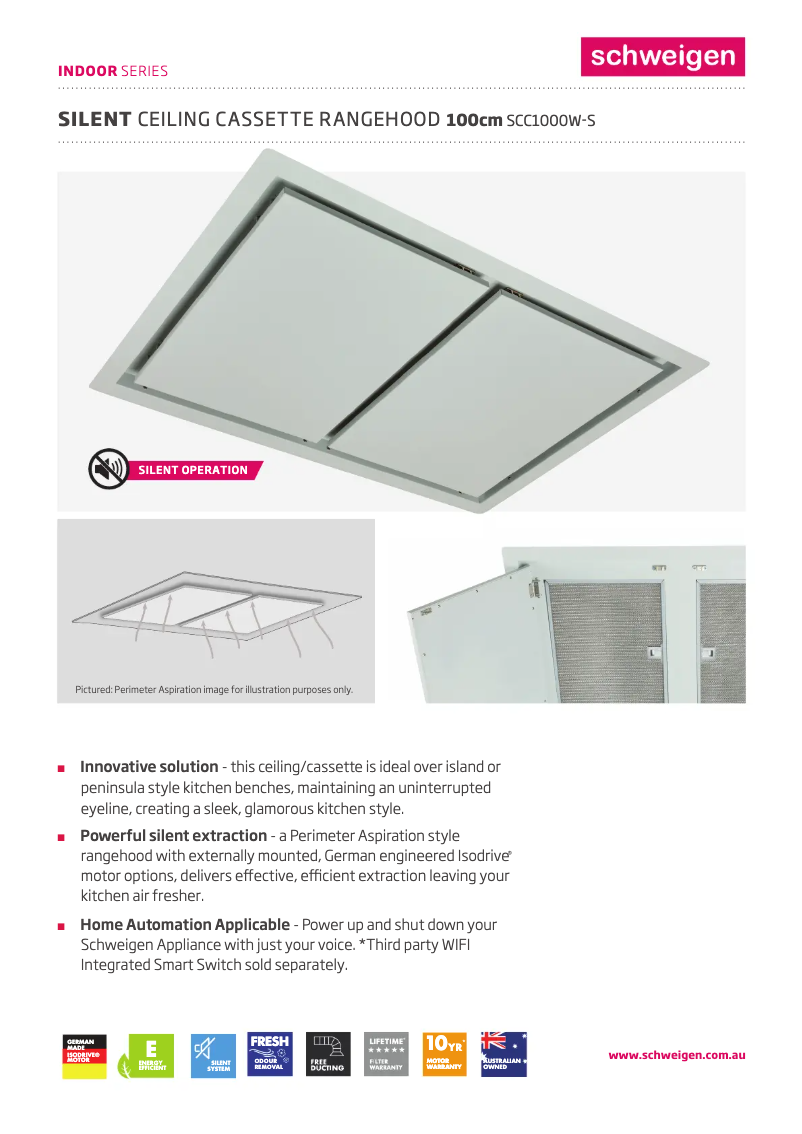 Page 1 de la notice Fiche technique Schweigen SCC1000W-S