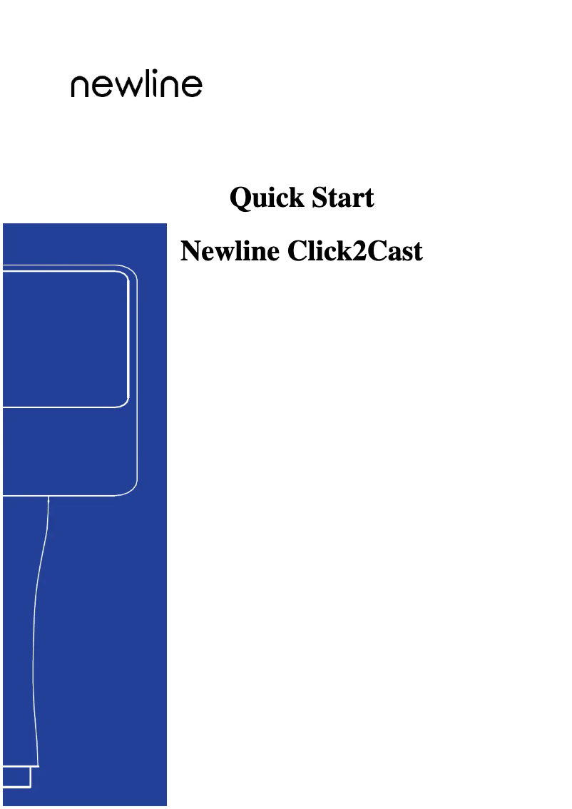 Image de la première page du manuel de l'appareil Click2Cast
