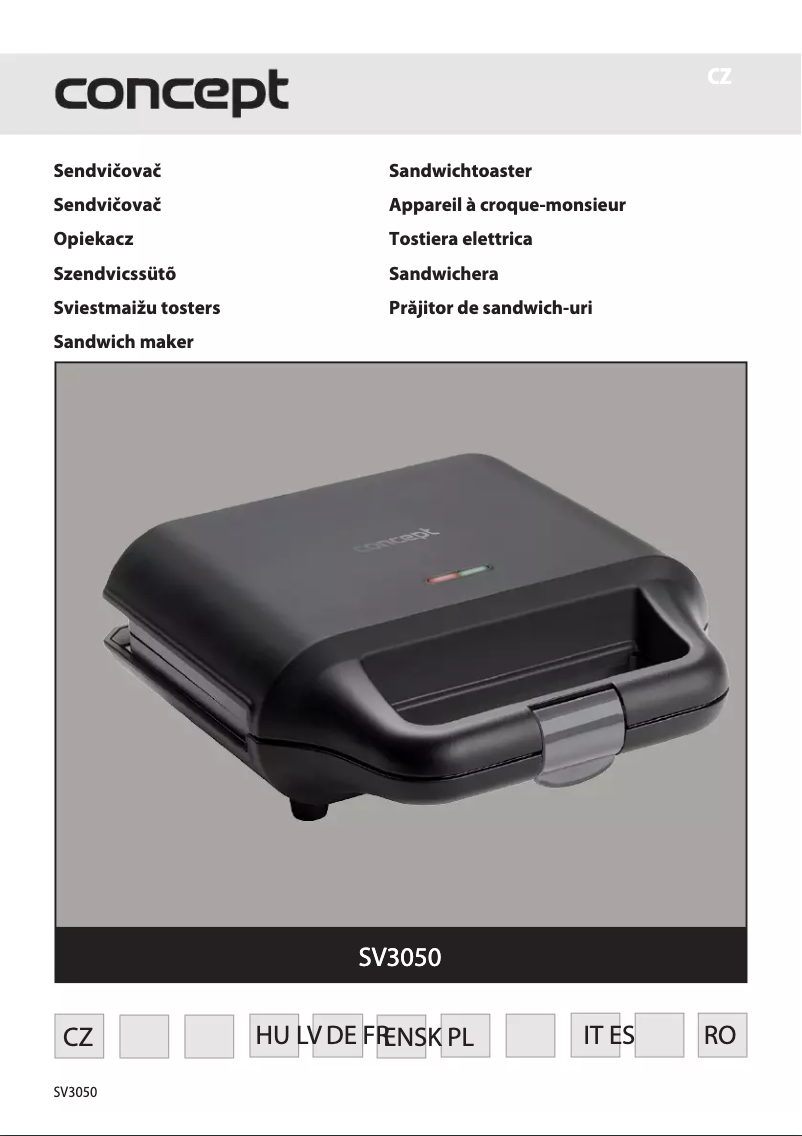 Page 1 de la notice Manuel utilisateur Concept SV3050