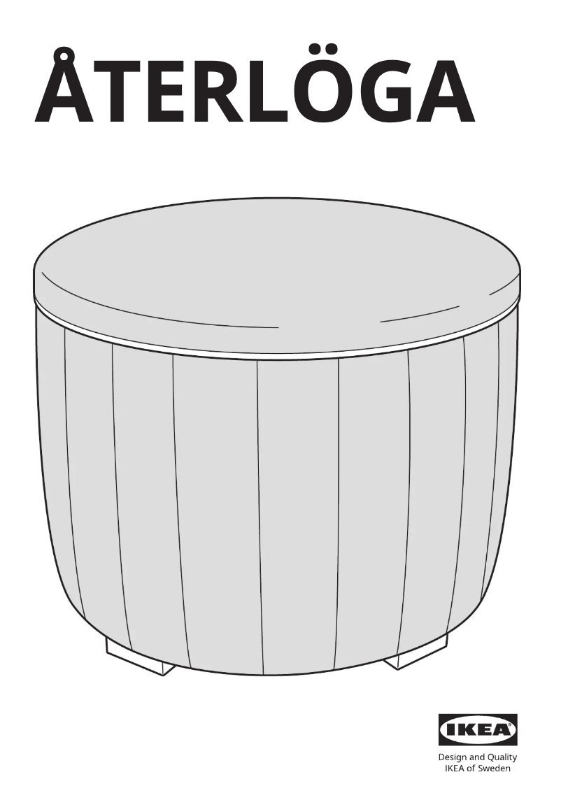 Page 1 de la notice Manuel utilisateur Ikea ÅTERLÖGA 005.727.92