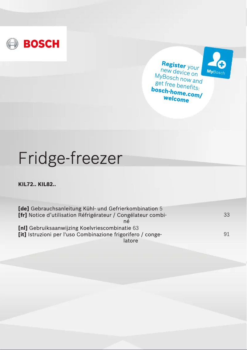 Imagen de la primera página del manual del dispositivo KIL72AFE0