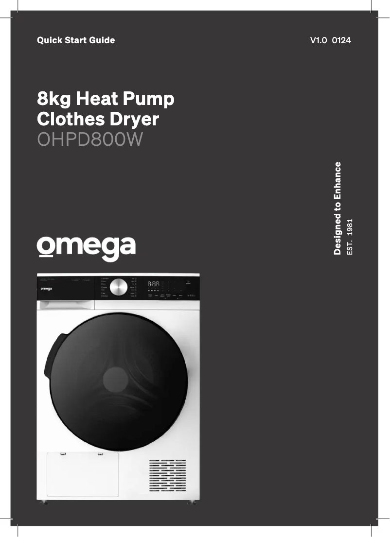Page n°1 - Guide de démarrage rapide Omega OHPD800W