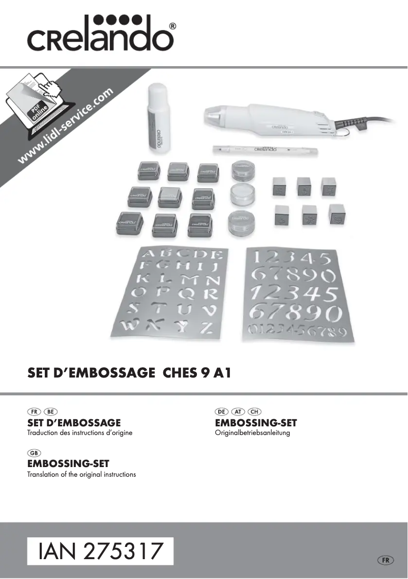 Page n°1 - Manuel utilisateur Crelando IAN 275317