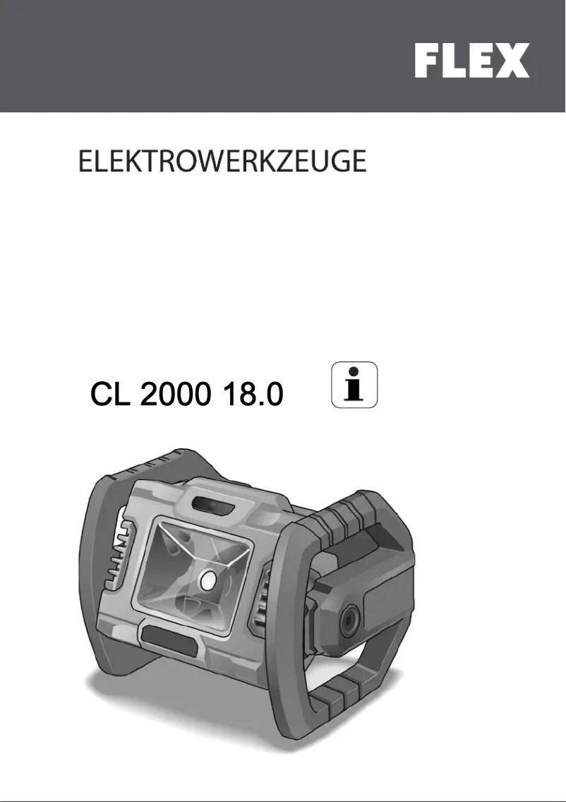 Page n°1 - Manuel utilisateur Flex CL 2000 18.0