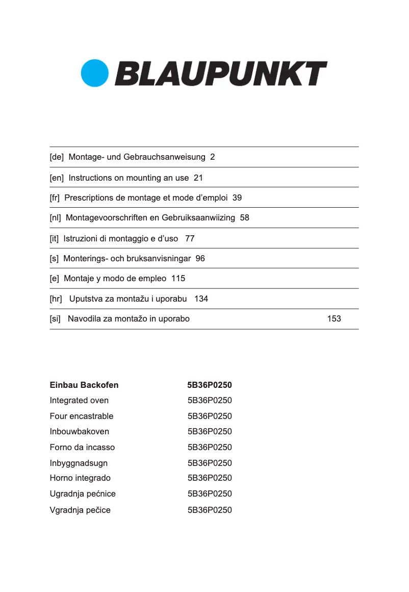 Image de la première page du manuel de l'appareil 5B36P 0250