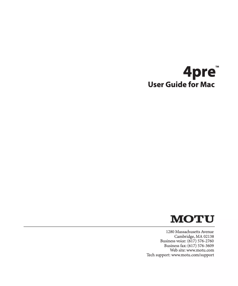 Image de la première page du manuel de l'appareil 4Pre
