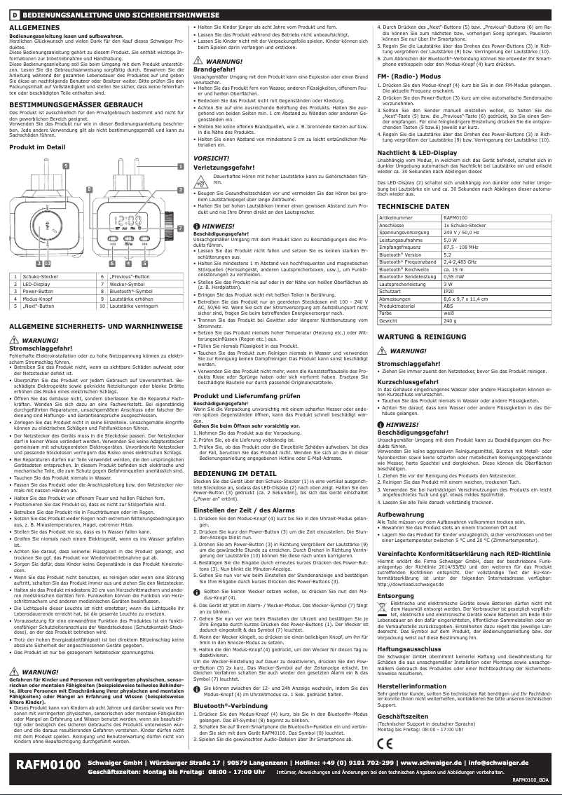 Image de la première page du manuel de l'appareil RAFM0100