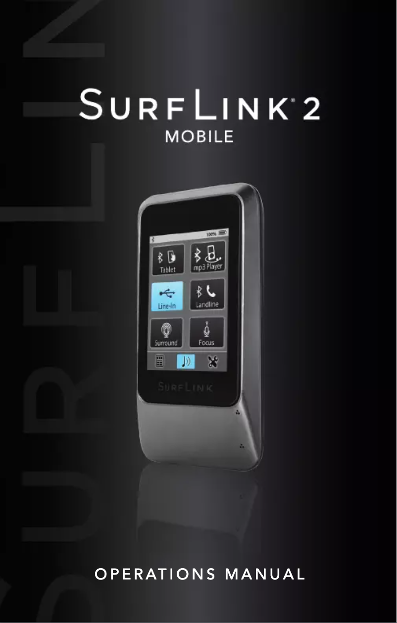 Page 1 de la notice Manuel utilisateur Starkey SurfLink 2 Mobile