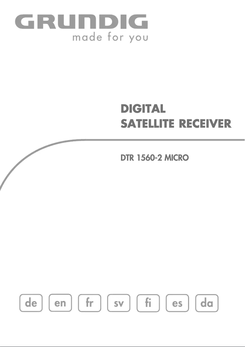 Page 1 de la notice Manuel utilisateur Grundig MICRO DTR 1560-2