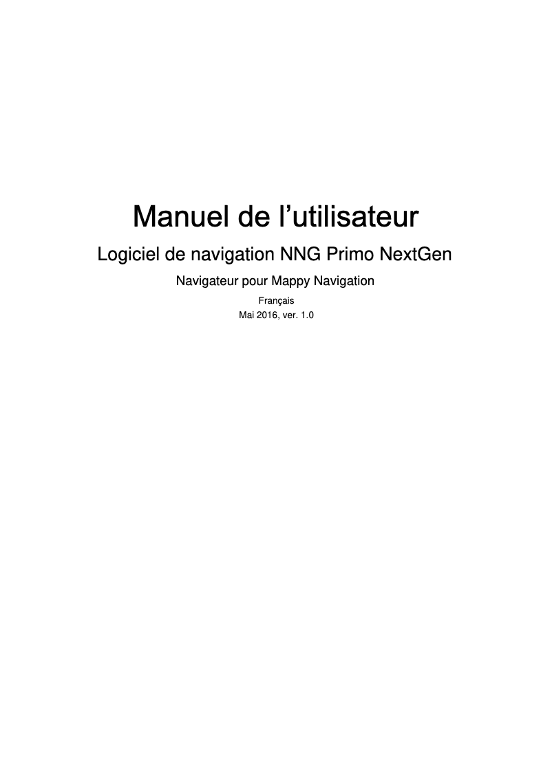 Page 1 de la notice Manuel utilisateur Logicom MAPPY Ulti X585 Camp