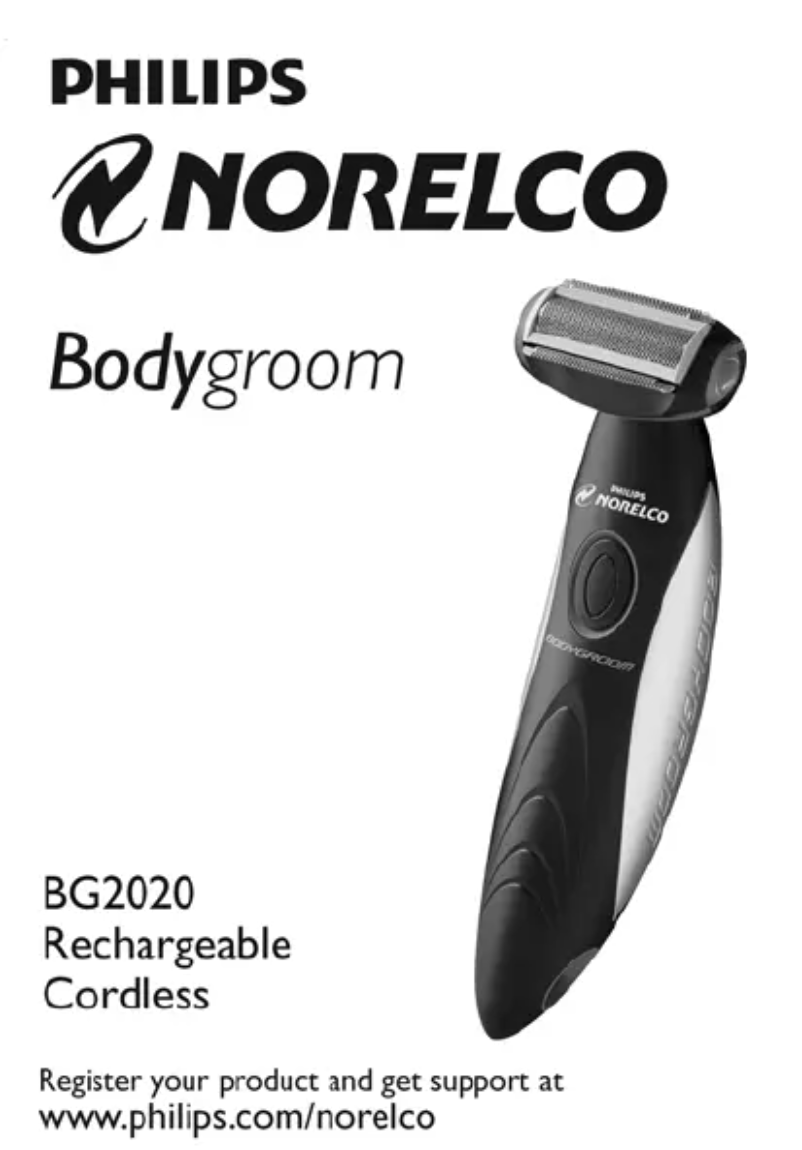 Page 1 de la notice Manuel utilisateur Philips Norelco BG2020