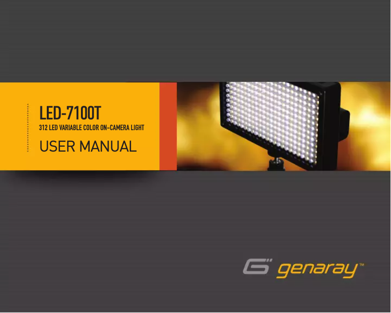 Image de la première page du manuel de l'appareil LED-7100T