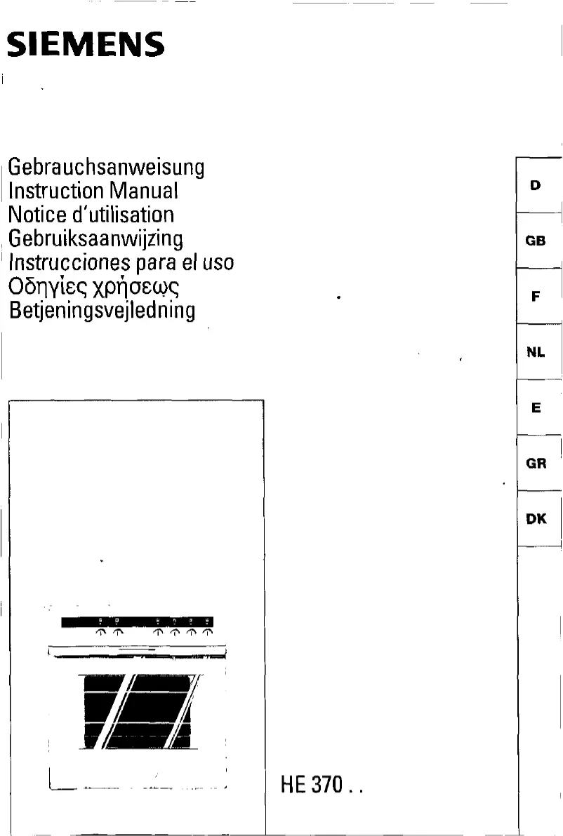 Page 1 de la notice Manuel utilisateur Siemens HE37020