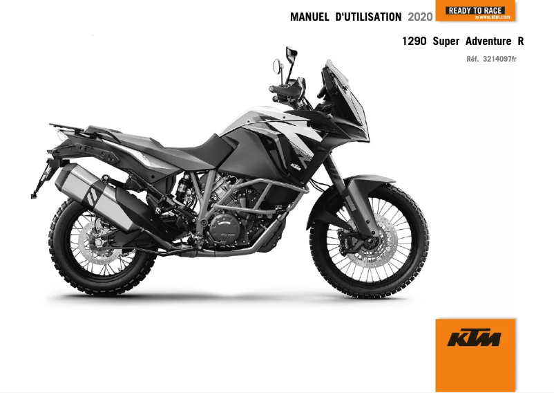 Page 1 de la notice Manuel utilisateur KTM 1290 Super Adventure R (2020)