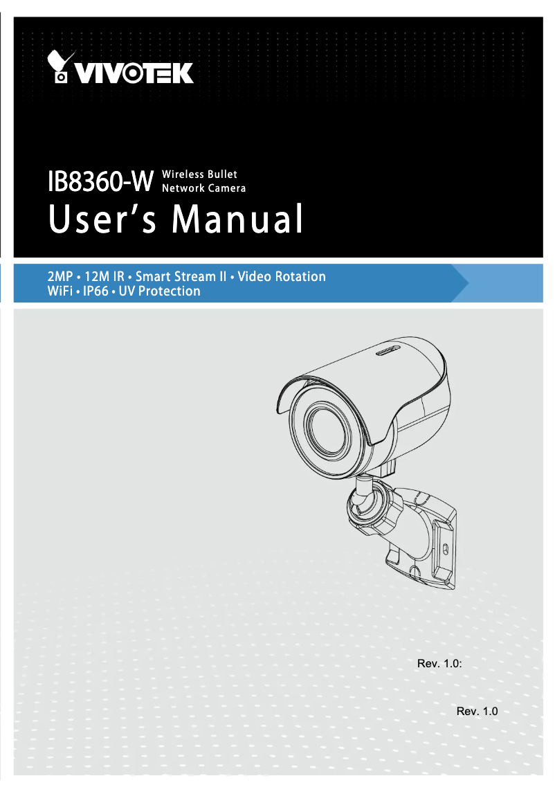 Page 1 de la notice Manuel utilisateur Vivotek Bullet IB8360-W