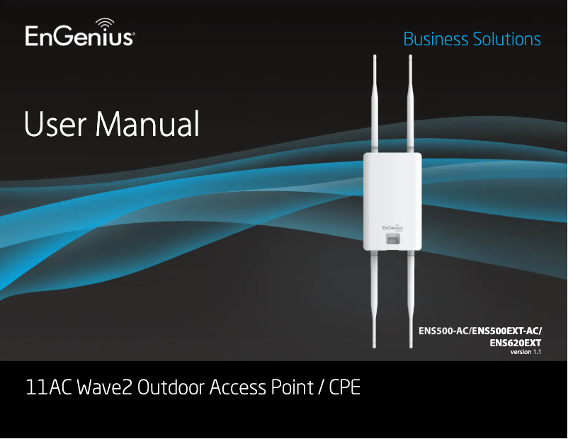 Page 1 de la notice Manuel utilisateur EnGenius ENS620EXT