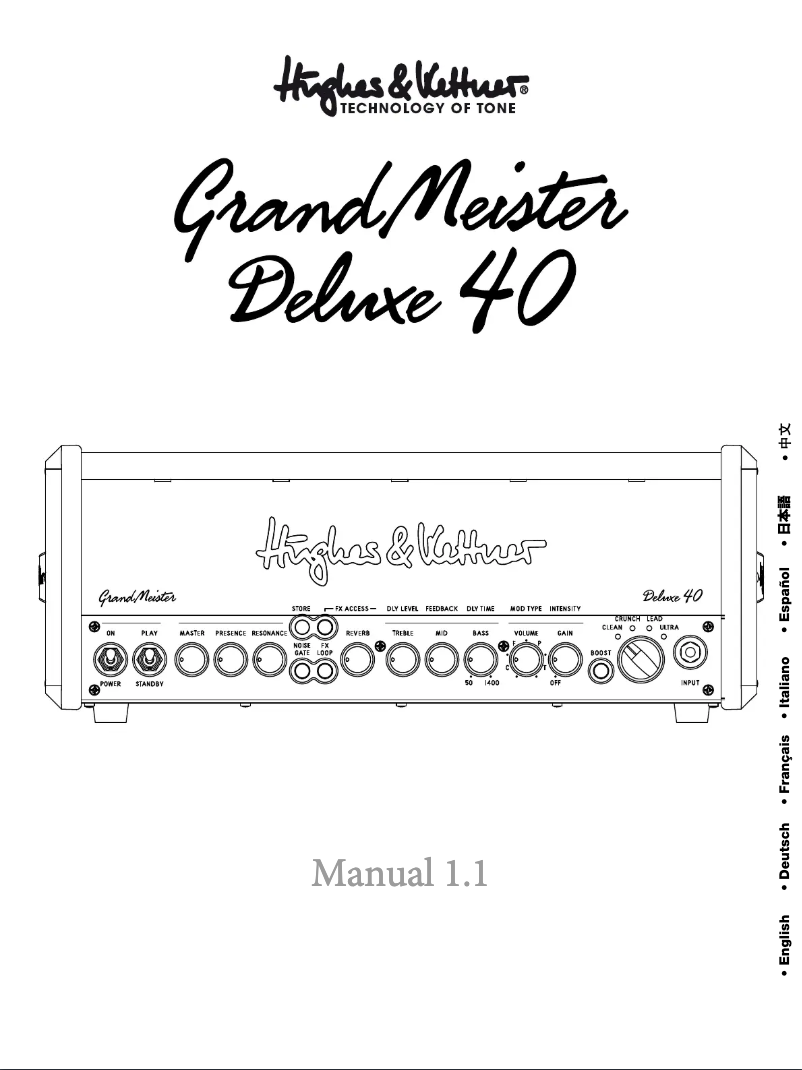Página 1 del manual Manual de usuario Hughes & Kettner GrandMeister Deluxe 40