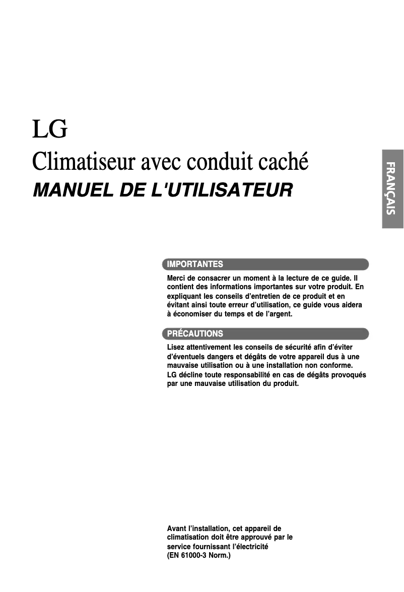 Página 1 del manual Manual de usuario LG LBUH366GSS0