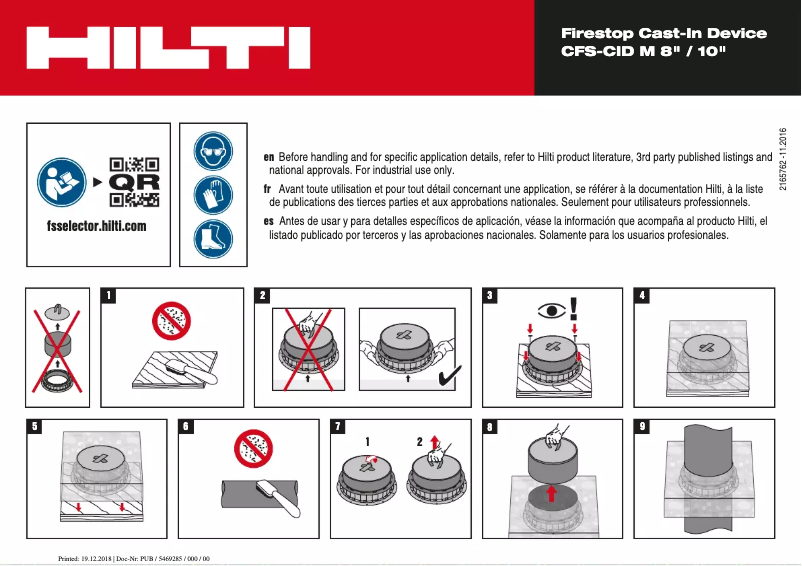 Página 1 del manual Manual de usuario Hilti CFS-CID M