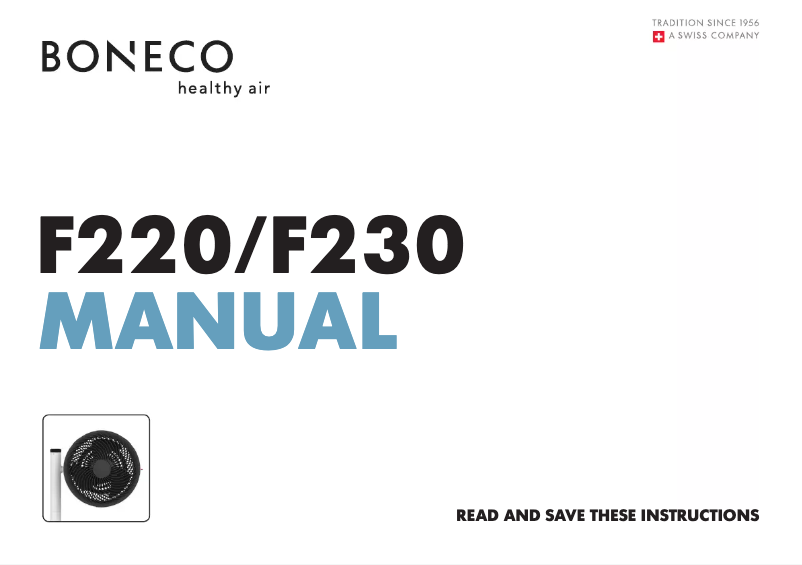 Page n°1 - Manuel utilisateur Boneco F230