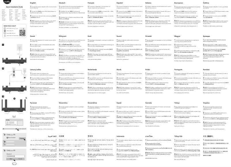 Página 1 del manual Manual de usuario Cudy WR1500