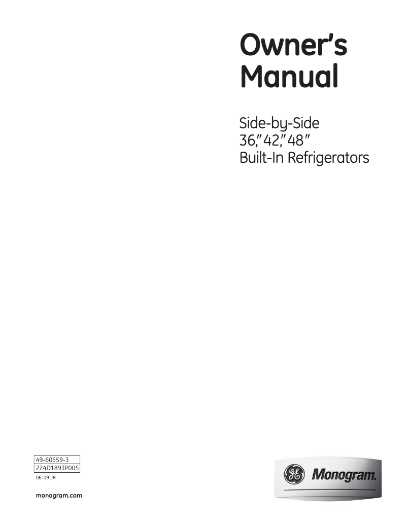 Página 1 del manual Manual de uso y mantenimiento GE ZISW360DX