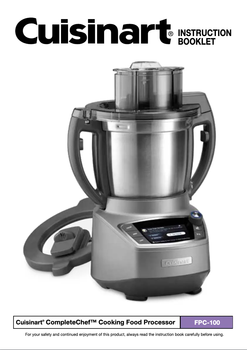 Page 1 de la notice Manuel utilisateur Cuisinart CompleteChef FPC-100