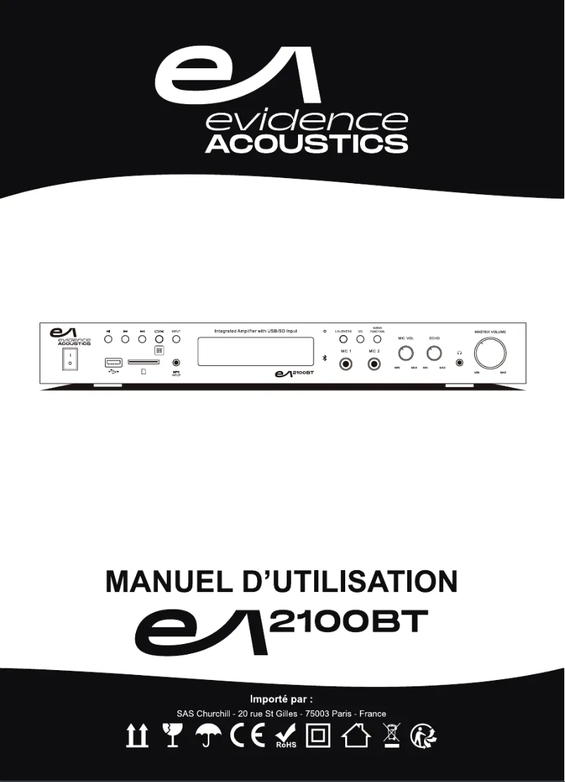 Page n°1 - Manuel utilisateur EA 2100BT
