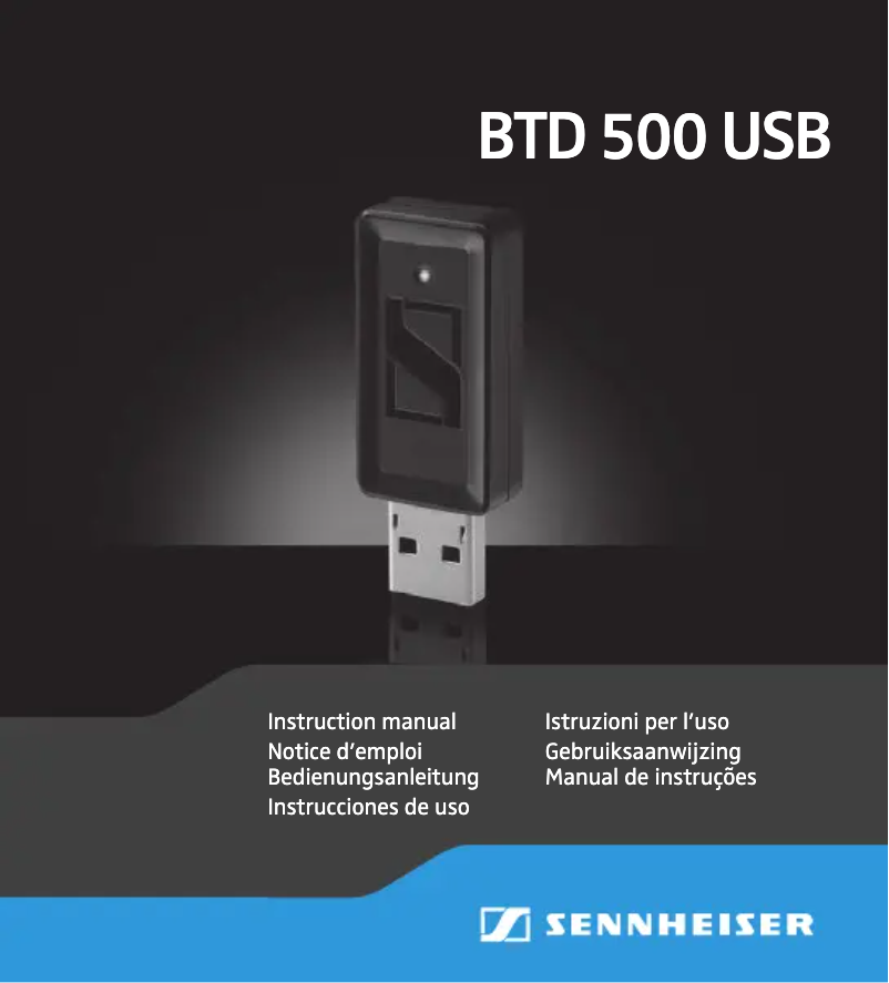 Page 1 de la notice Manuel utilisateur Sennheiser BTD 500 USB