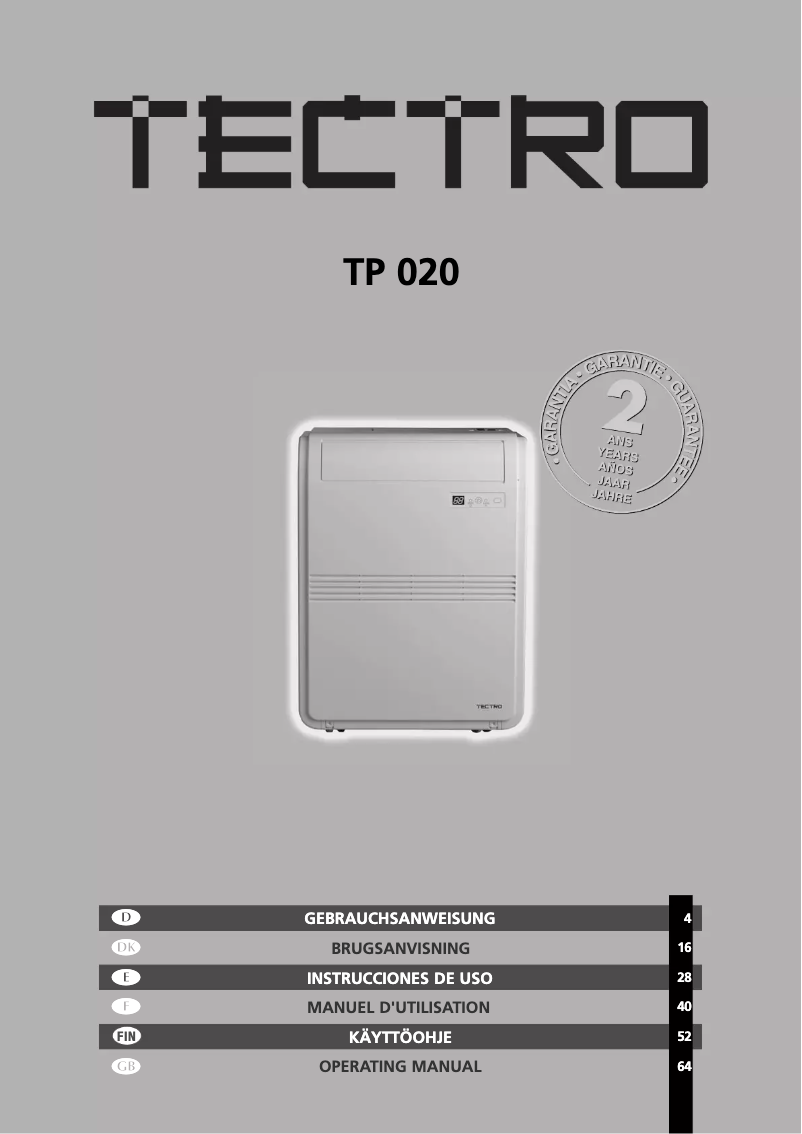 Image de la première page du manuel de l'appareil TP 020