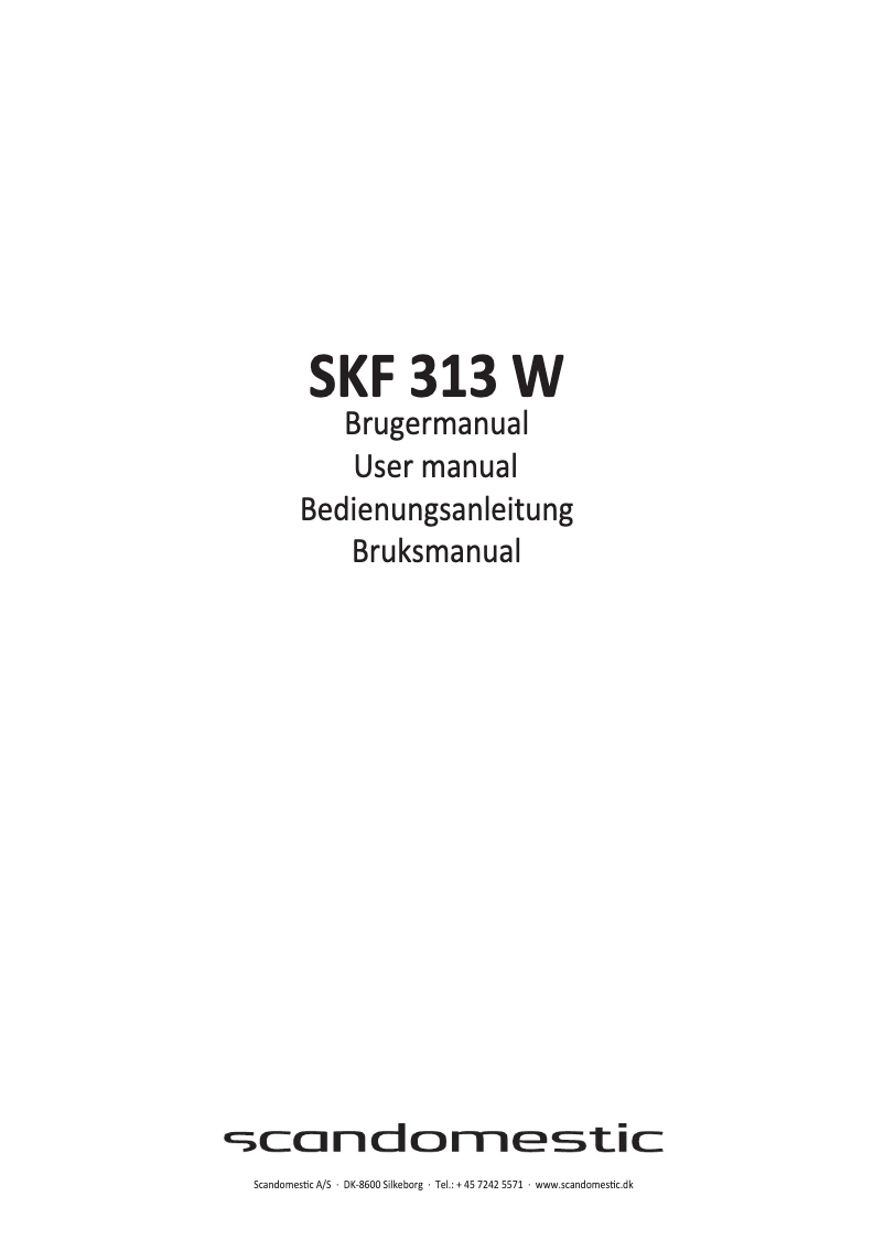 Page 1 de la notice Manuel utilisateur Scandomestic SKF 313 W