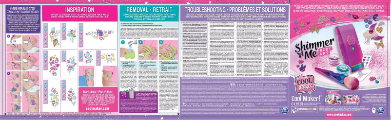 Page 1 de la notice Manuel utilisateur Cool Maker Shimmer Me Body Art