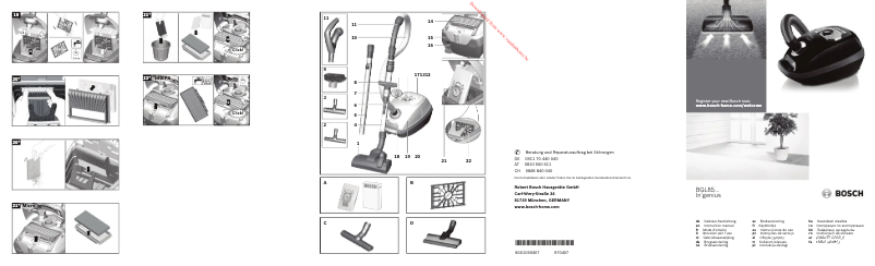Page n°1 - Manuel utilisateur Bosch BGL85SIL4