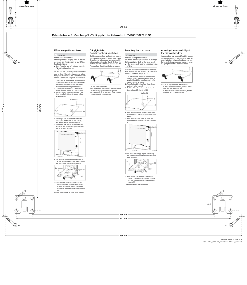 Page n°1 - Manuel utilisateur Hanseatic HGVI6082D127711DS