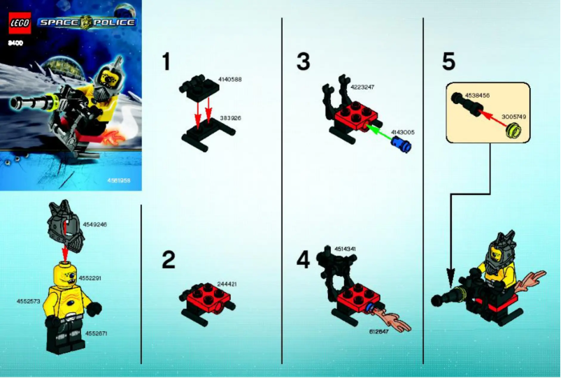 Page n°1 - Manuel utilisateur Lego Space Speeder
