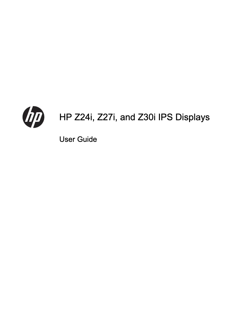 Image de la première page du manuel de l'appareil HP Z27i