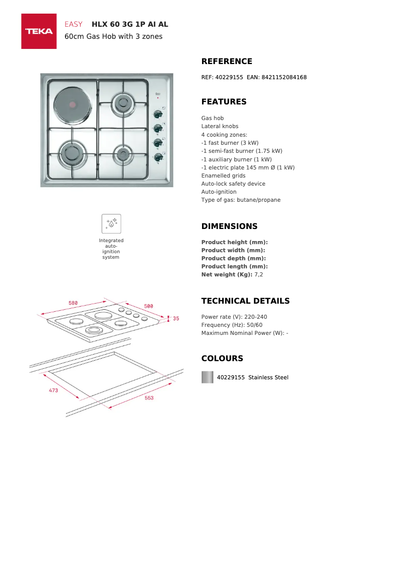 Image de la première page du manuel de l'appareil HLX 60 3G 1P AI