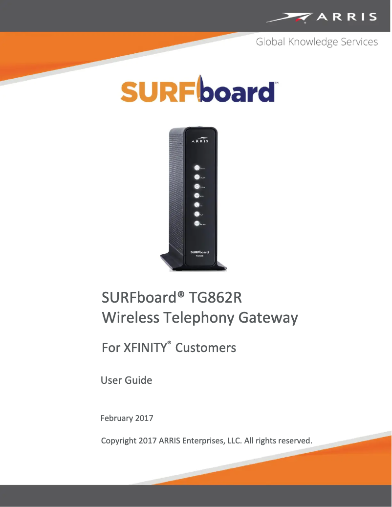 Page n°1 - Manuel utilisateur Arris SURFboard TG862R