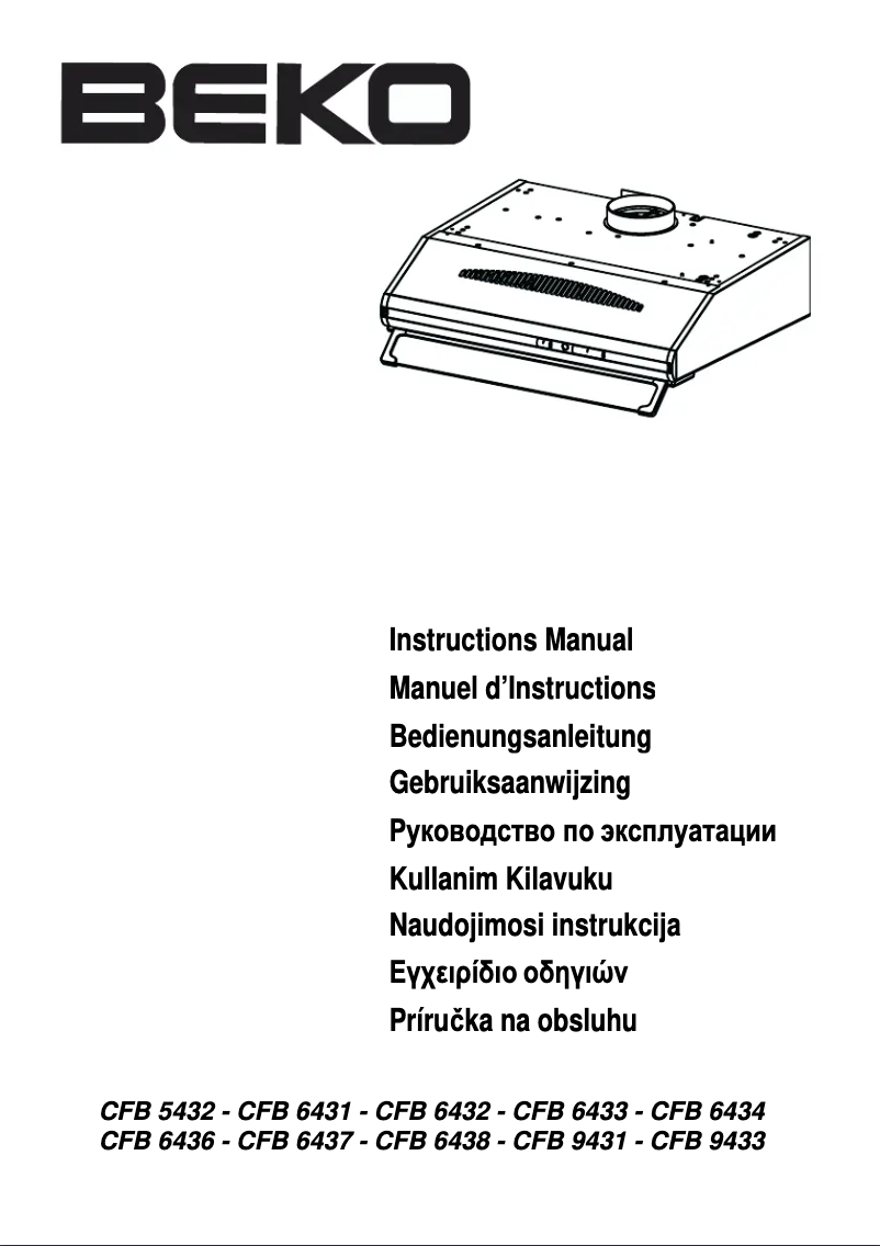 Page 1 de la notice Manuel utilisateur Beko CFB 6433