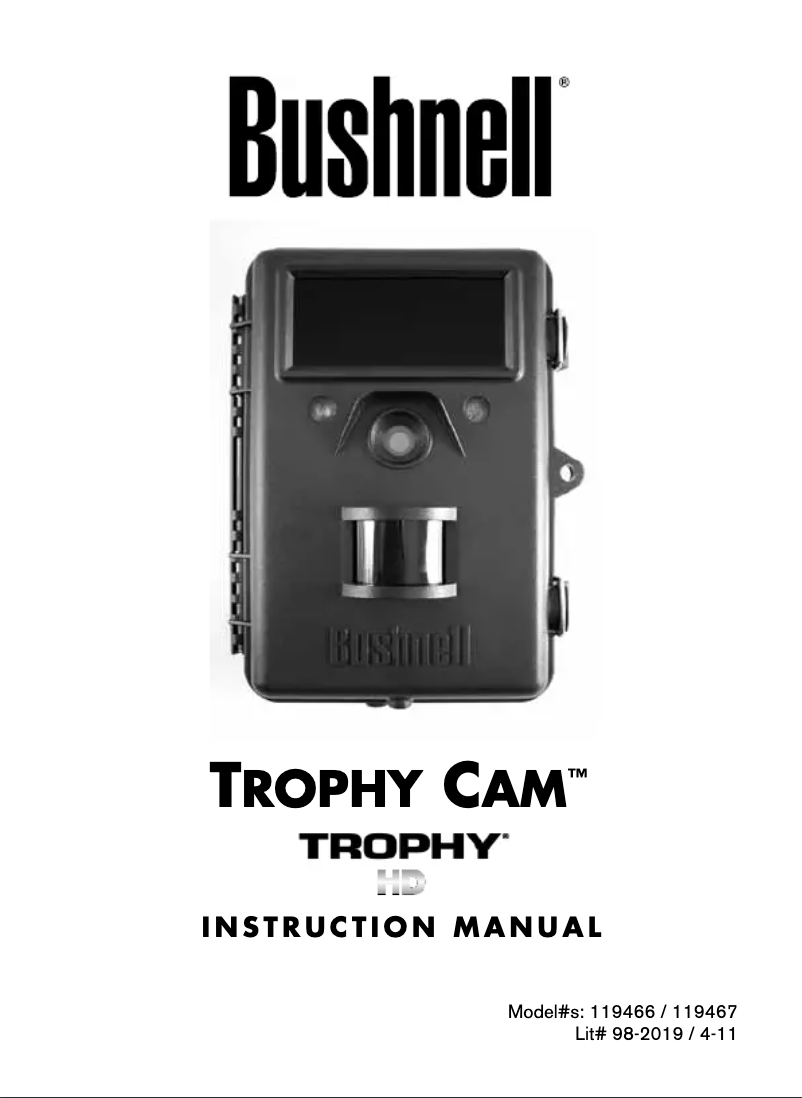 Image de la première page du manuel de l'appareil Trophy Cam Black LED