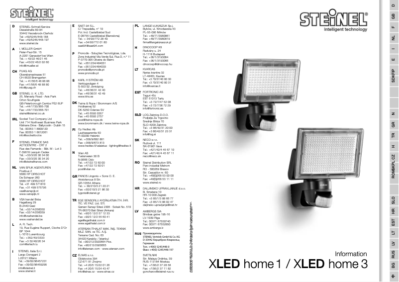 Página 1 del manual Manual de usuario Steinel XLED home 1