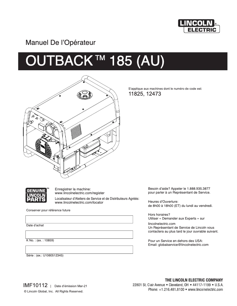 Imagen de la primera página del manual del dispositivo Outback 185