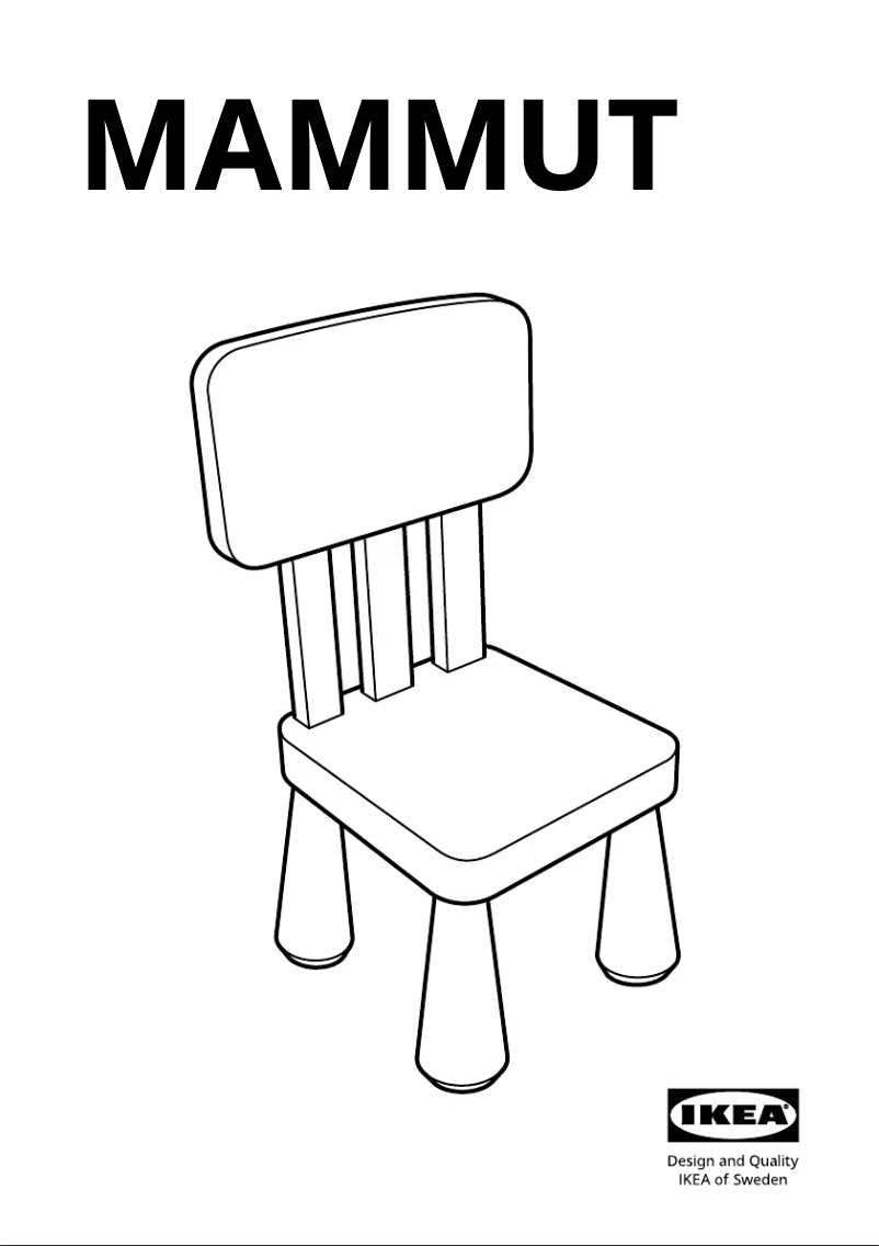 Page 1 de la notice Manuel utilisateur Ikea MAMMUT 105.819.89