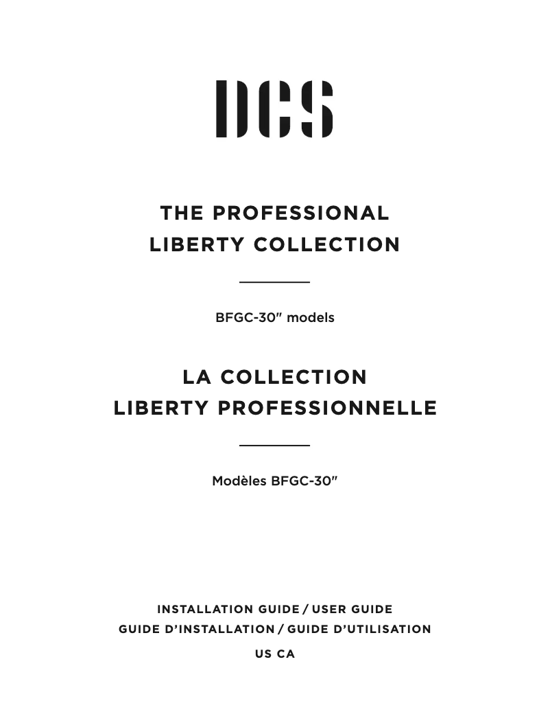 Image de la première page du manuel de l'appareil BFGC-30BGD-N