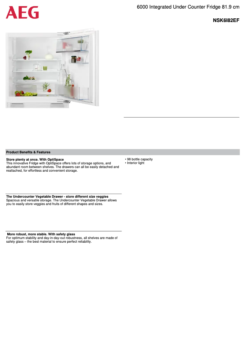 Página 1 del manual Ficha técnica AEG NSK6I82EF
