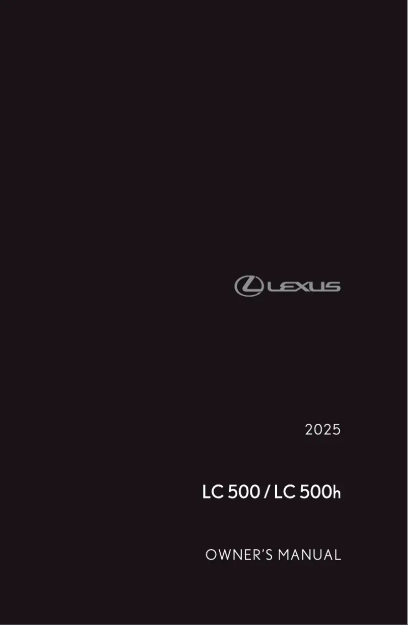 Page 1 de la notice Manuel utilisateur Lexus LC 500 (2025)